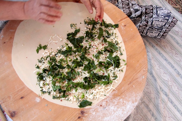 Spinach and Cheese pastry Turkish pastry