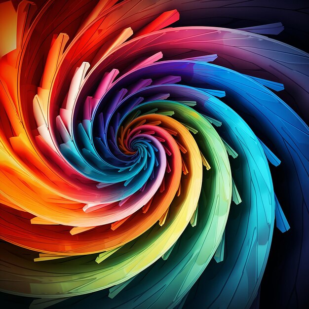 Spiral of Colors Vibrant Design