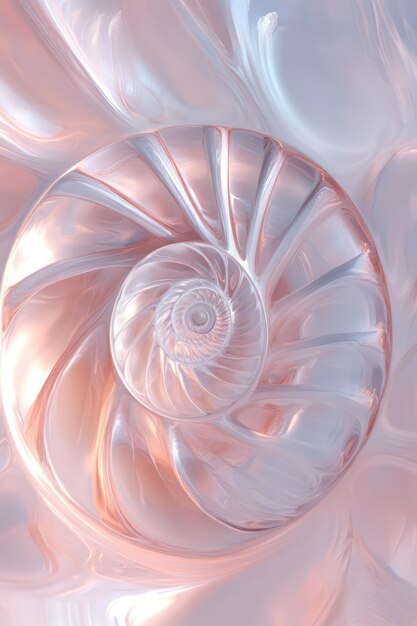 a spiral design is shown in pink