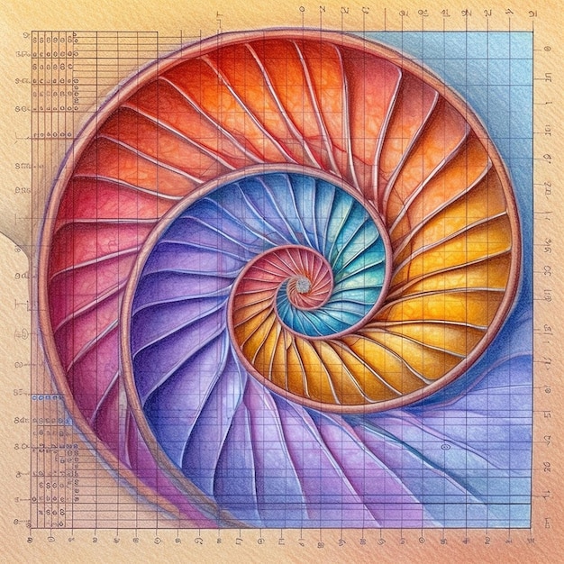 a spiral drawing of a spiral with the spiral.