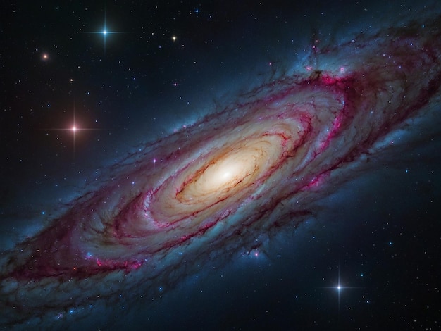 a spiral galaxy with a spiral galaxy in the center