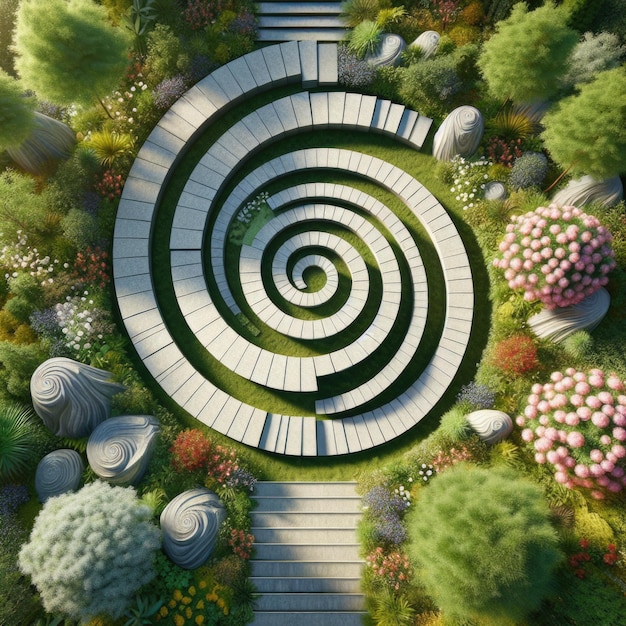 Spiral Garden Pathway