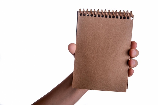 Spiral notebook in child hand