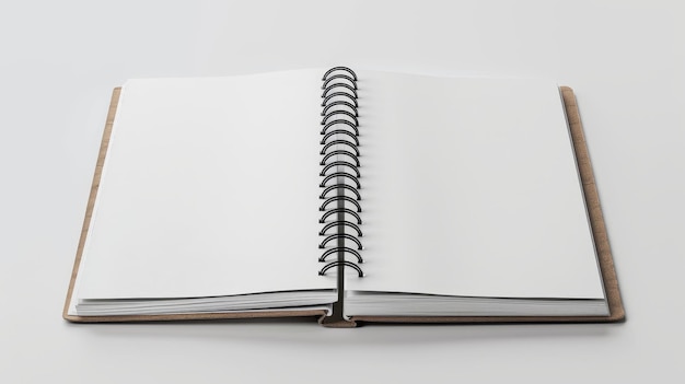 a spiral notebook is open to a page that says  the word  on it