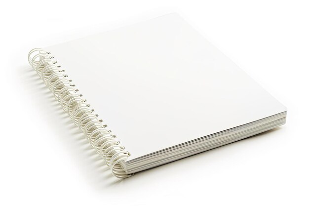 Photo spiral notebook isolated on a white background