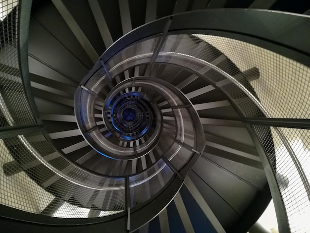 Spiral staircase bottom view