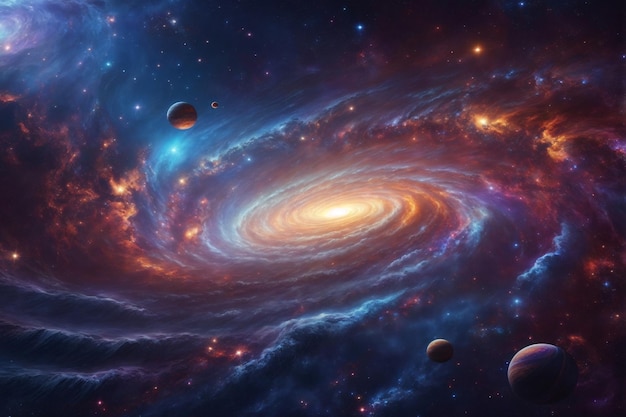 Spiral Universe Background Space Background Galaxy background Milky Way Background AI Generative