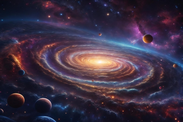 Spiral Universe Background Space Background Galaxy background Milky Way Background AI Generative