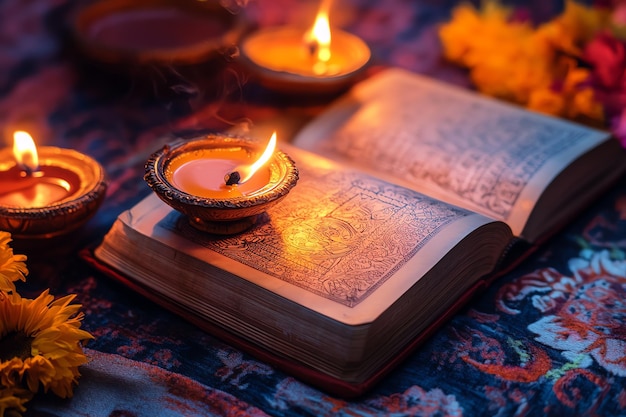 Spiritual books diwali background