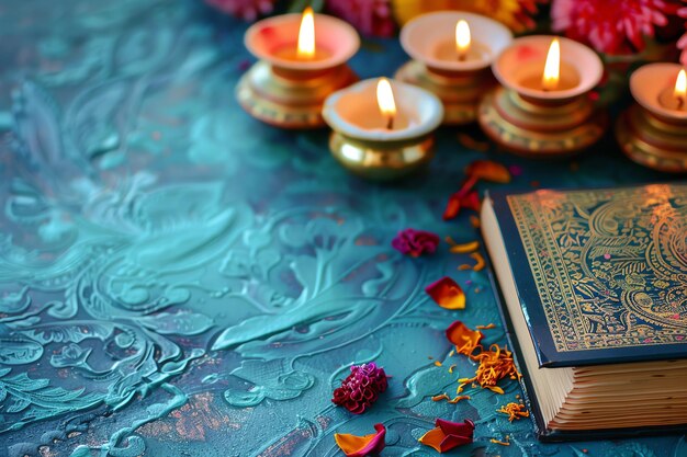 Spiritual books diwali background