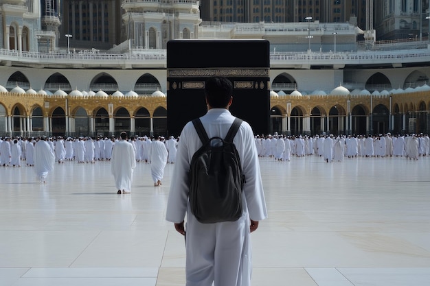 Photo spiritual moment at the masjid alharam