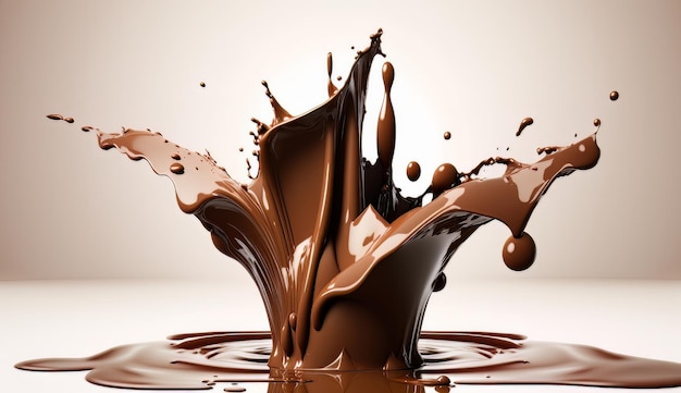 A splash of chocolate Generative ai