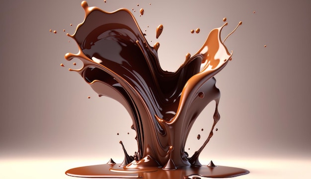 A splash of chocolate Generative ai