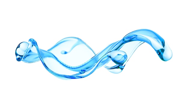 Splash of clear blue liquid illustration