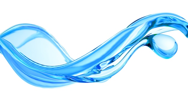 Splash of clear blue liquid illustration