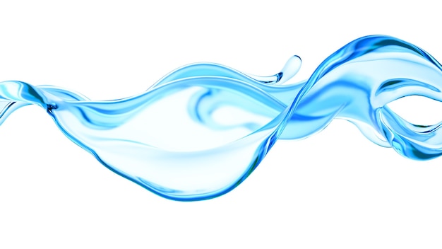 Splash of clear blue liquid illustration