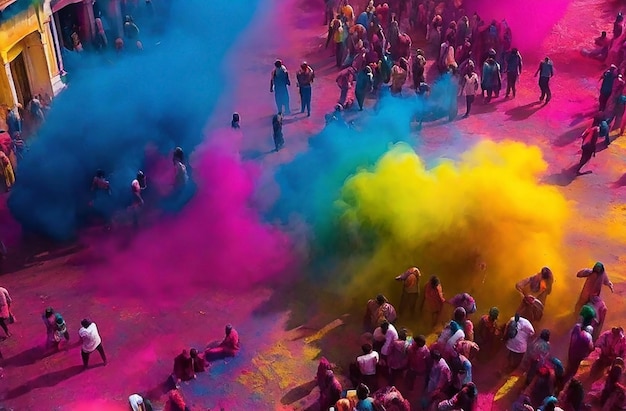 Splash of Colors Celebrating Holi