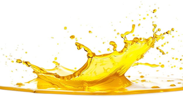 Splash of cooking oil isolated on white