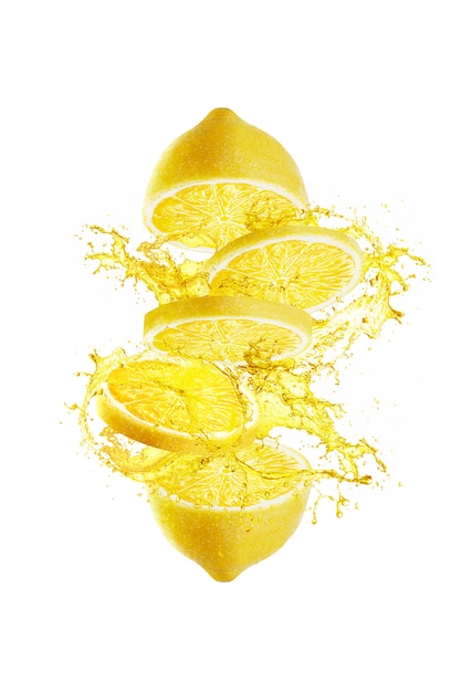 splash of lemon slice