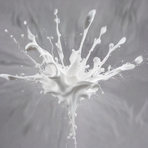 Photo a splash of milk is shown from a splash of milk