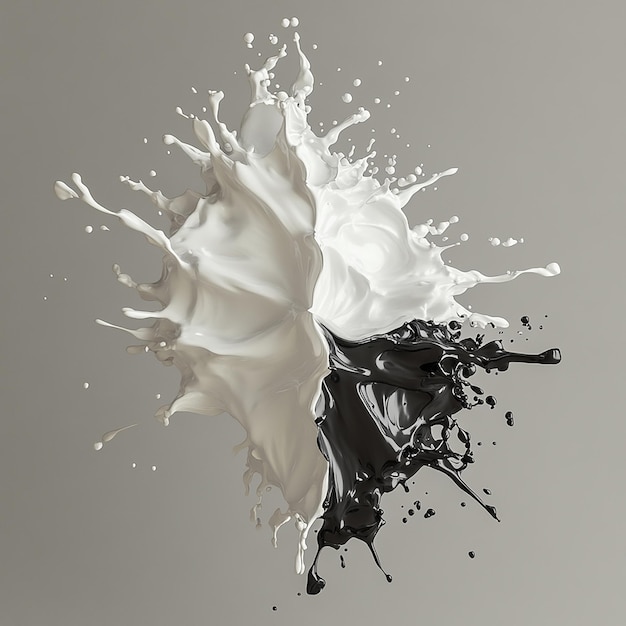 Photo a splash of milk is shown with a splash of milk