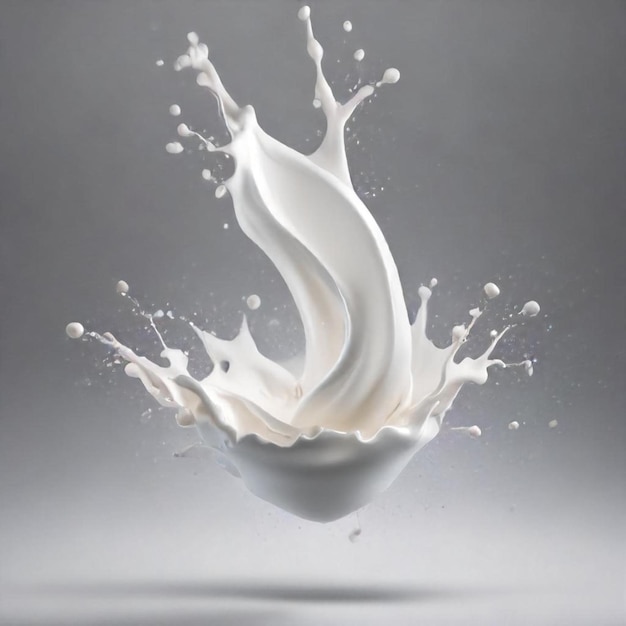 a splash of milk is shown with a splash of milk