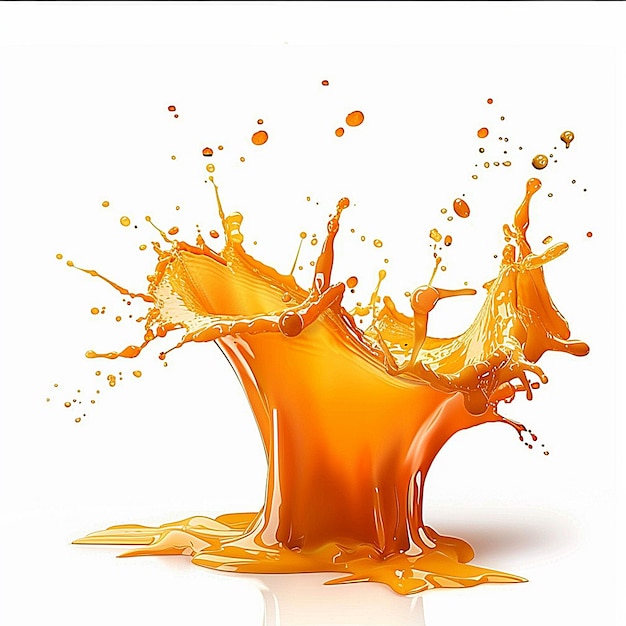 a splash of orange liquid with orange liquid