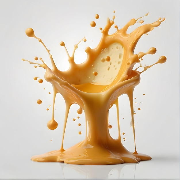 a splash of orange liquid with the word splashes on it ai generated