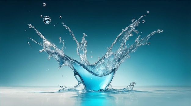 Splash of water on light background by generative ai