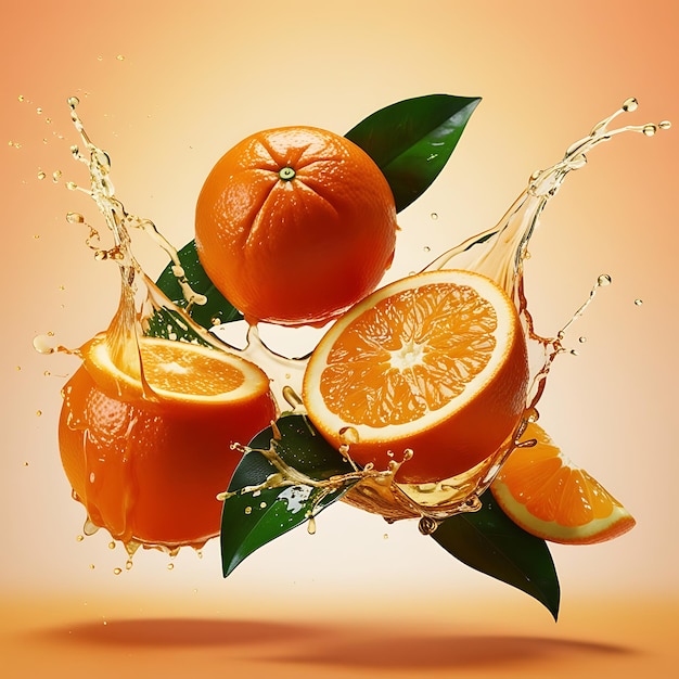 a splash of water and oranges with the words oranges on it