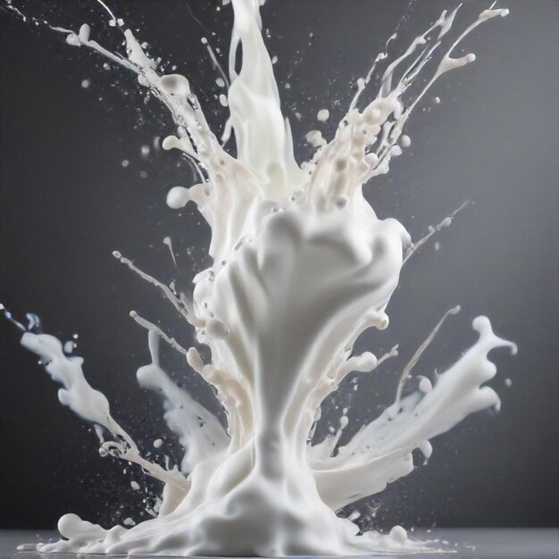 a splash of white liquid is shown with a splash of white liquid