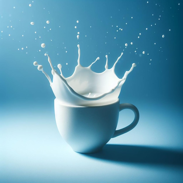 Photo a splash of white milk