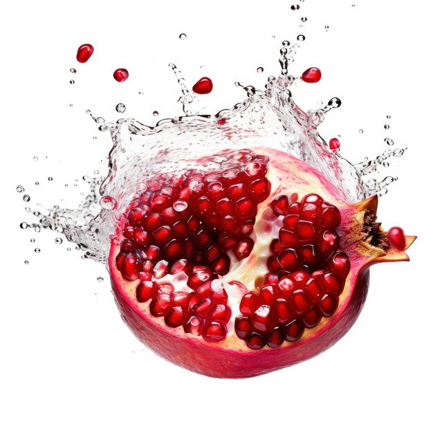 A splashed pomegranate