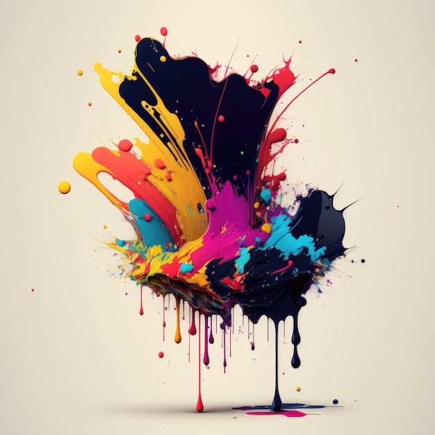 Splatters of colorful concept isolated on background