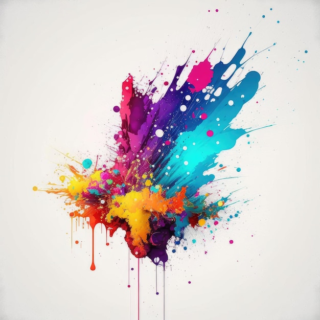 Splatters of colorful concept isolated on background