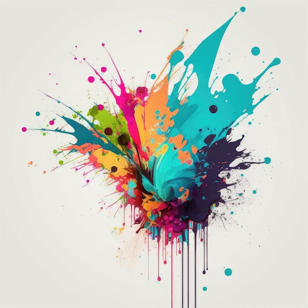 Splatters of colorful concept isolated on background