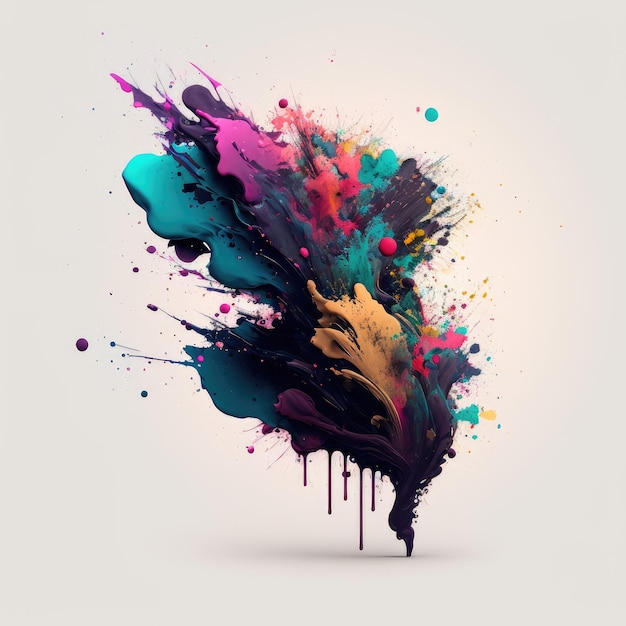 Splatters of colorful concept isolated on background