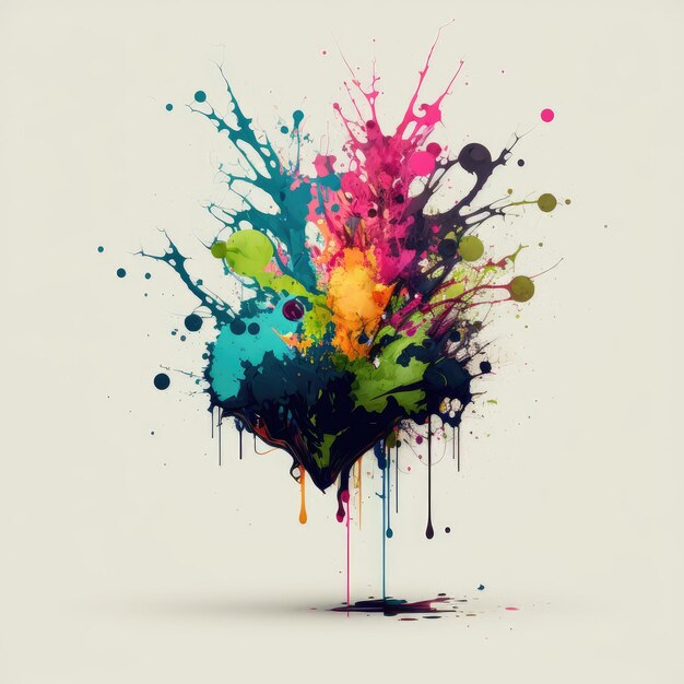 Splatters of colorful concept isolated on background