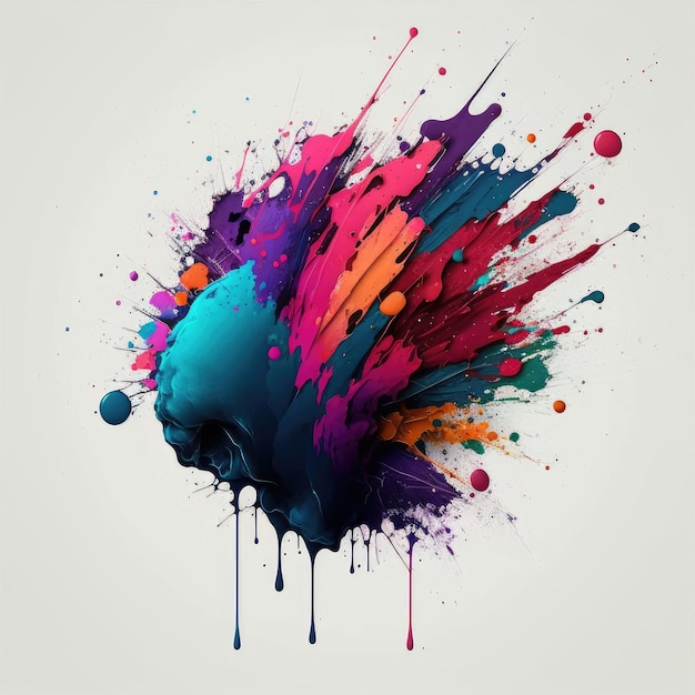 Splatters of colorful concept isolated on background