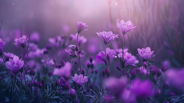 Splendid Purple Blossoms Adorning a Vast Field