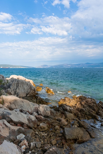 Split Adriatic coast in Croatia dramatic sky seascape