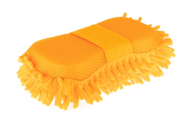 Photo sponge car wipe isolated on white background