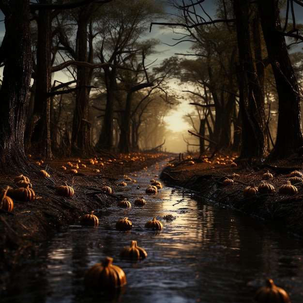 Photo a spooky and atmospheric halloween wallpaper