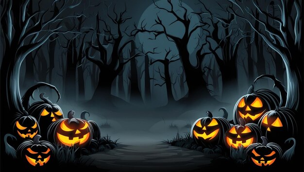 Spooky black Halloween background with bats flying over misty shadows