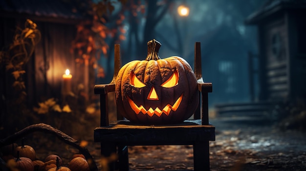 Spooky Chair Pumpkin