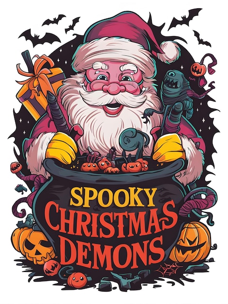 Photo spooky christmas demons