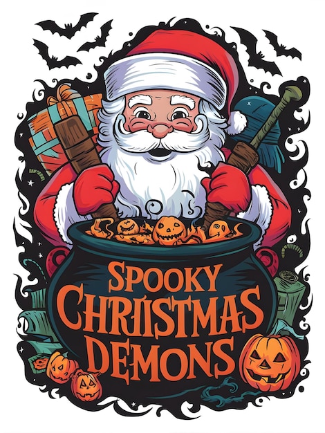 Photo spooky christmas demons