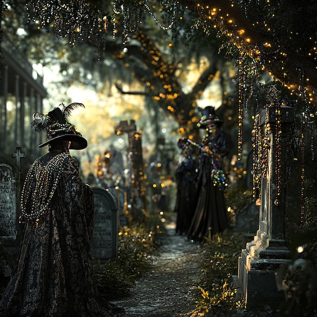 Photo spooky yet festive mardi gras cemetery tour