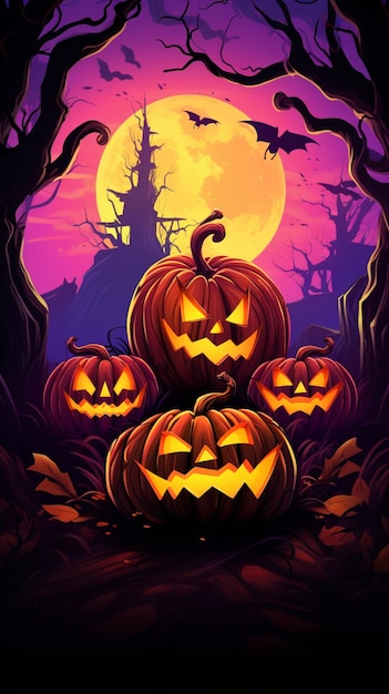 Spooky halloween background