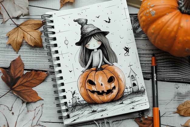 Photo spooky halloween bullet journal paper template clipart